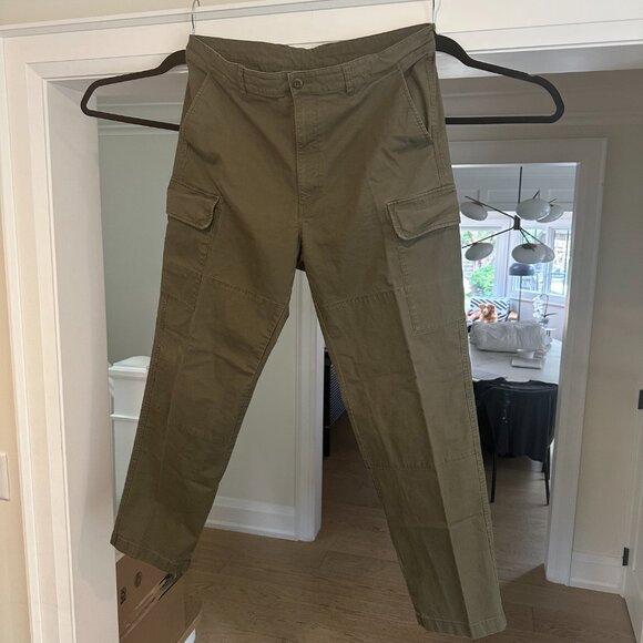 Uniqlo - Olive / Khaki Cargo Pants - Size XL (Waist=36) - Picture 11 of 15